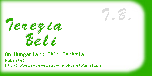 terezia beli business card