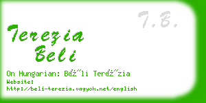 terezia beli business card